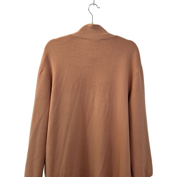 NWT Toccin Jade Knit Longline Open Cardigan Topper in Camel Size M/L *REPAIRED* - Picture 6 of 10